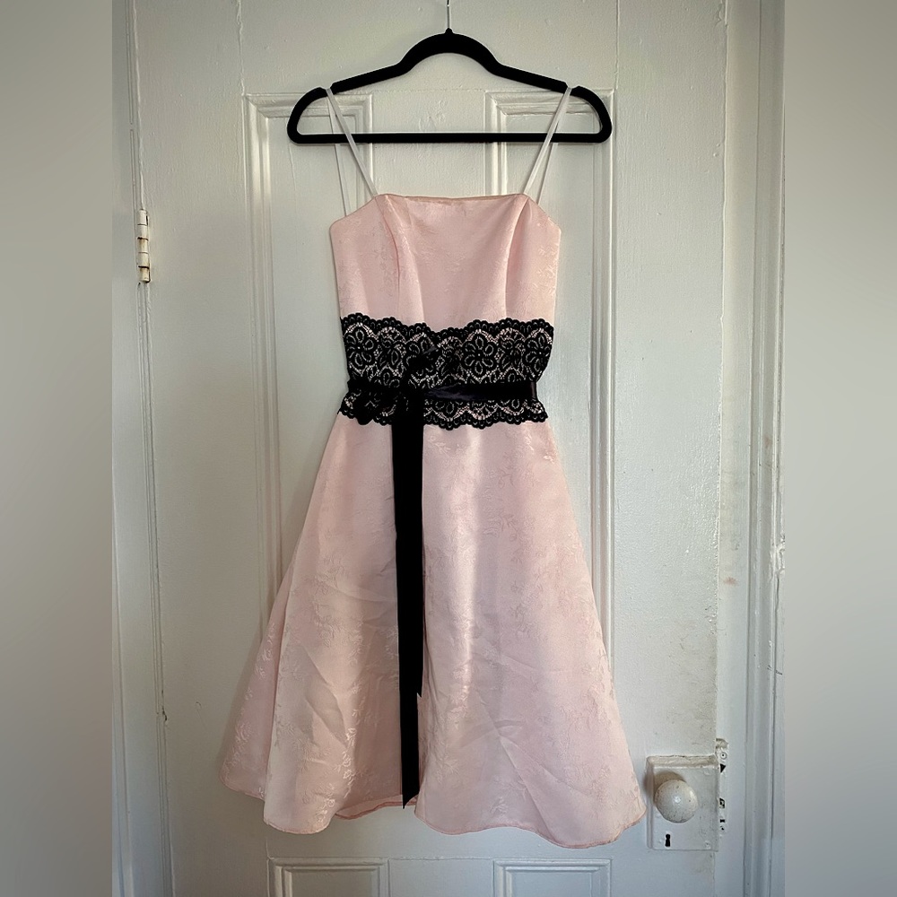 Urban Girl Pink & Black lace Dress